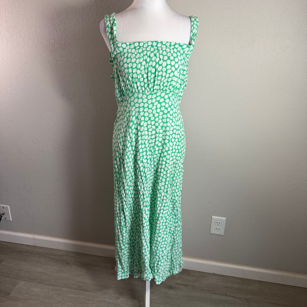 Faithfull the Brand Saint Tropez Midi Dress Cora Floral Green Dress Womens 6